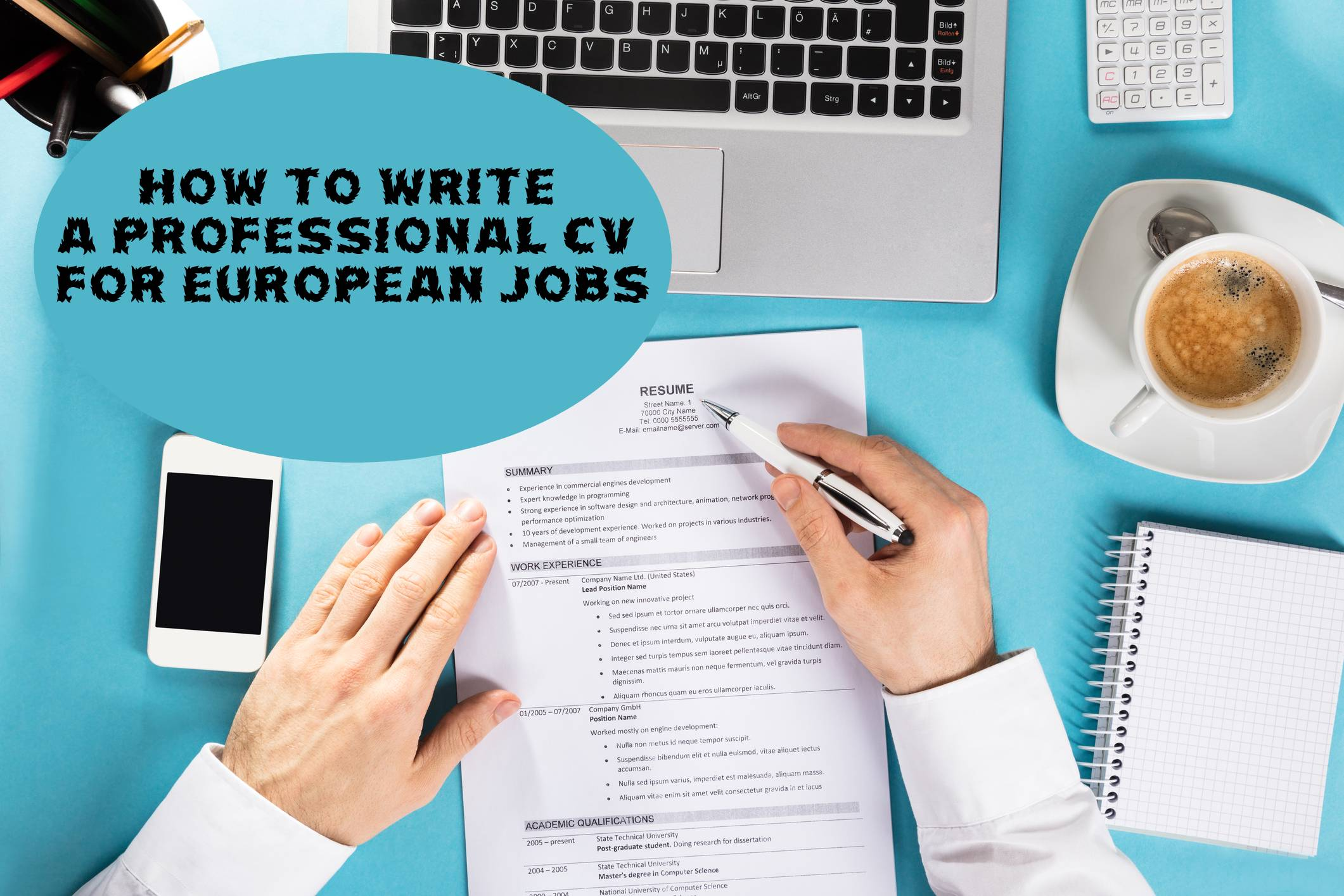 Professional CV for European Jobs